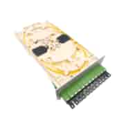 Wyposażony kompaktowy moduł kasetowy KMK-MCM-12-SCA, 12 adapterów SC/APC, 12 zakończeń SC/APC