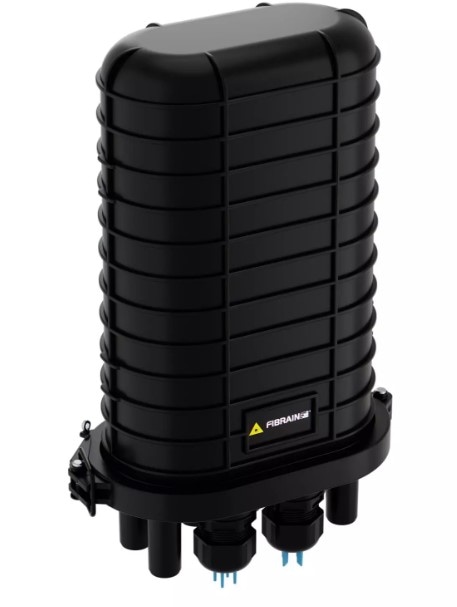 FIBRAIN Mufa światłowodowa FOBP M2 termiczno-mechaniczna, 6 wejśc, 1 oval, 288J, 1x uchwyt tacek spawów, 1x tacka SCMC-12-WH