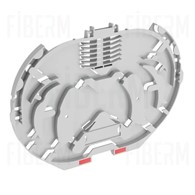 Vassoio / Cassetta FIBRAIN per 12 fusioni di fibra ottica e installazione splitter SCM-C-12H-GY per chiusura FOBP-M1 o FOBP-M2