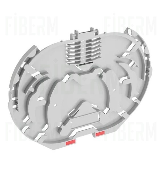 FIBRAIN Tacka / Kaseta na 12 spawów światłowodowych oraz możliwością montażu splittera SCM-C-12H-GY do mufy FOBP-M1 lub FOBP-M2
