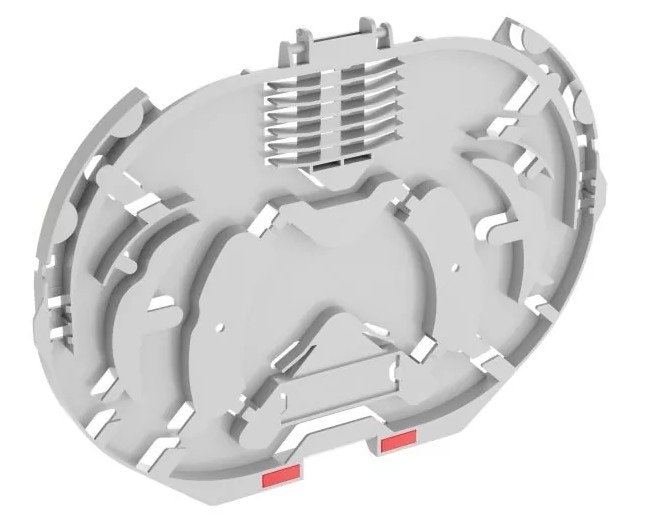 FIBRAIN Tacka / Kaseta na 12 spawów światłowodowych oraz możliwością montażu splittera SCM-C-12H-GY do mufy FOBP-M1 lub FOBP-M2