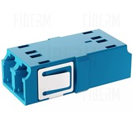 Adaptador simplex SC/PC monomodo FIBRAIN, estándar, manga cerámica, carcasa plástica, brida, azul