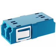 Adaptador simplex SC/PC monomodo FIBRAIN, estándar, manga cerámica, carcasa plástica, brida, azul