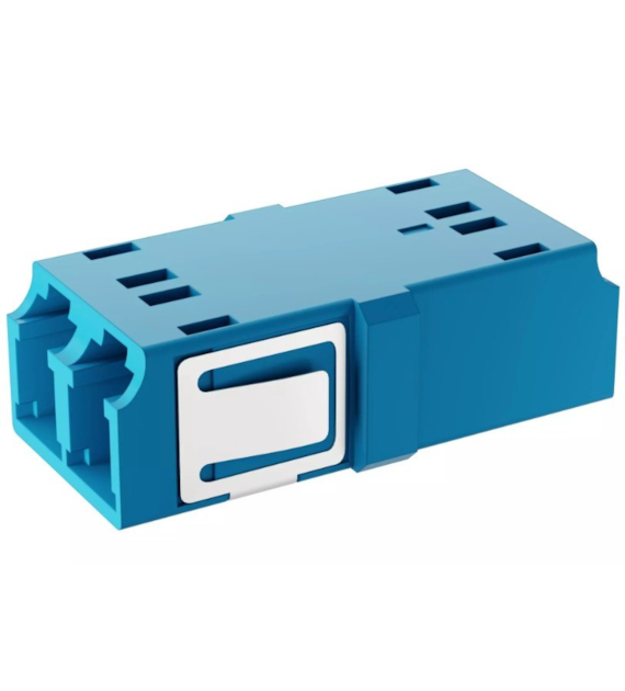 FIBRAIN Adapter Adapter SC/PC Single Mode Simplex, Standard, ceramiczna tuleja, plastikowa obudowa, flansza, niebieski