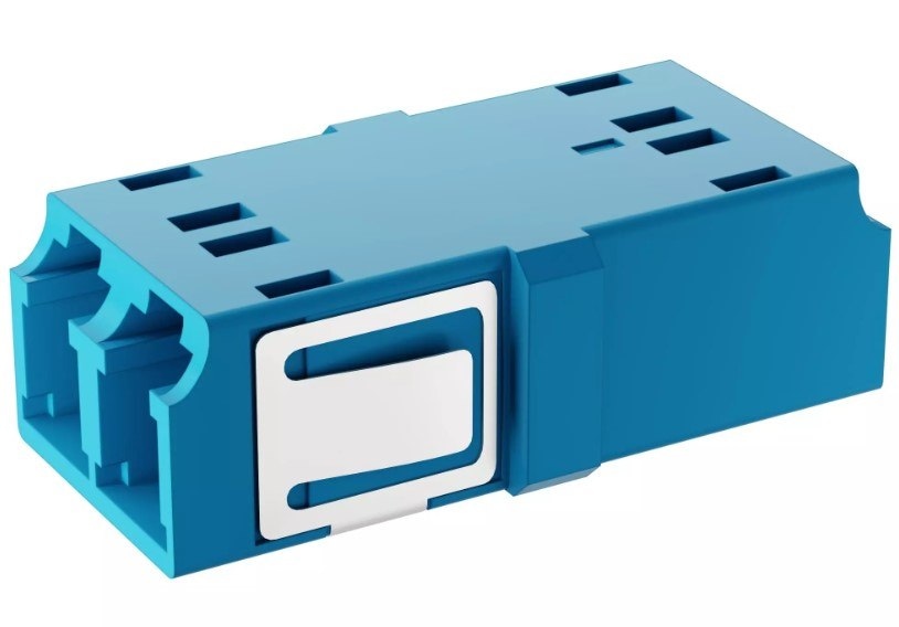 FIBRAIN Adapter Adapter SC/PC Single Mode Simplex, Standard, ceramiczna tuleja, plastikowa obudowa, flansza, niebieski