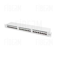 LANBERG Patch Panel 24 porty 1U CAT5E ekranowany szary