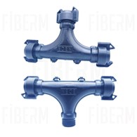 Trójnik T do rury 40mm dwudzielny,rozgałęzienie rurociągu HDPE