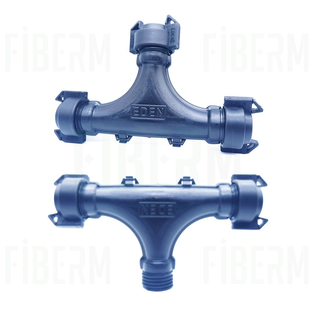 Trójnik T do rury 40mm dwudzielny,rozgałęzienie rurociągu HDPE