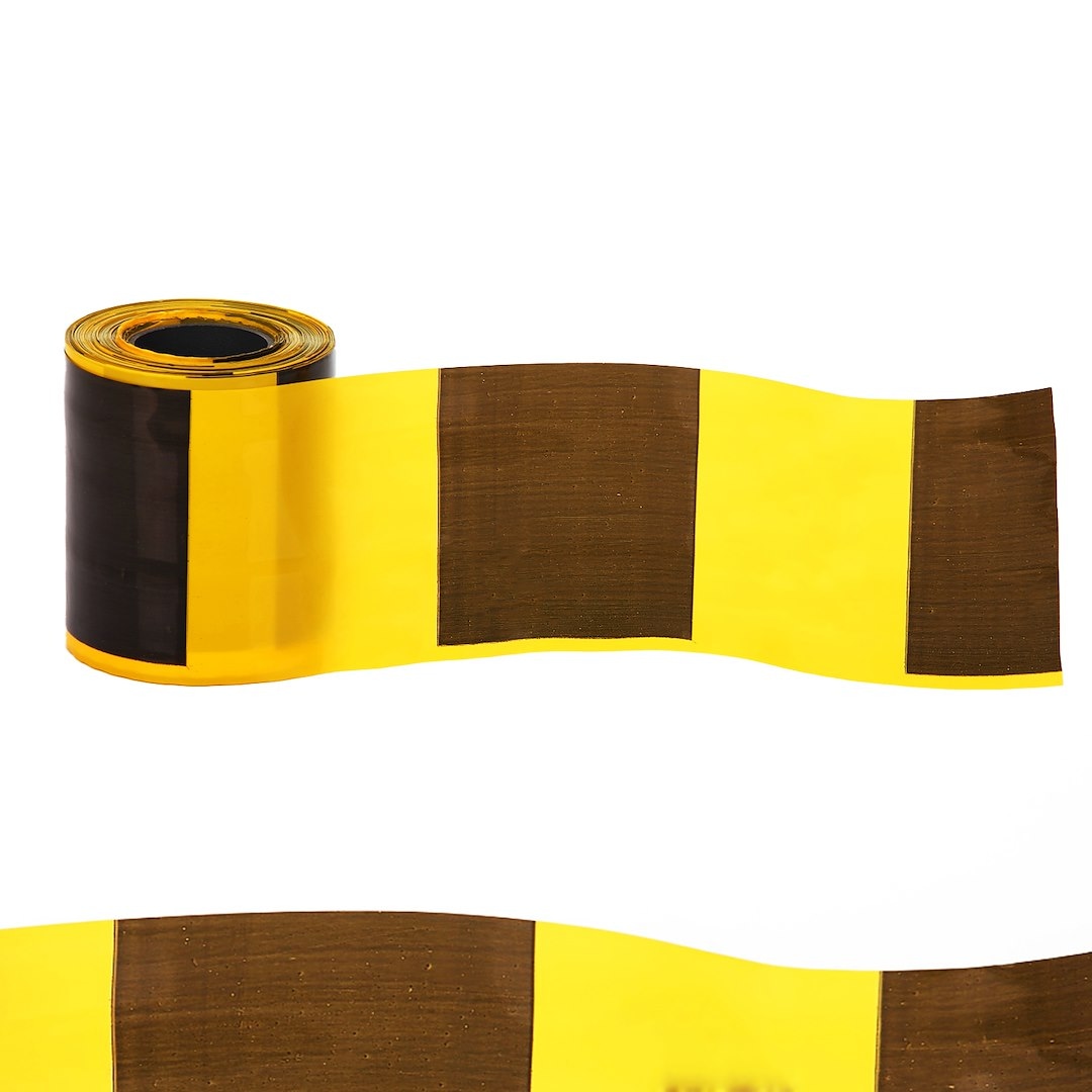 Taśma ostrzegawcza 100m żółto-czarna, szer. 10 cm