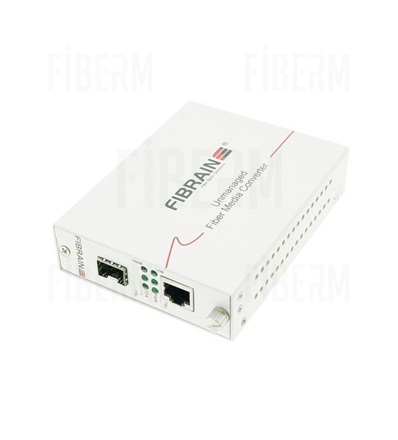 FIBRAIN Convertitore Media per Modulo SFP 1x 10/100/1000 RJ45 con auto-negotiation