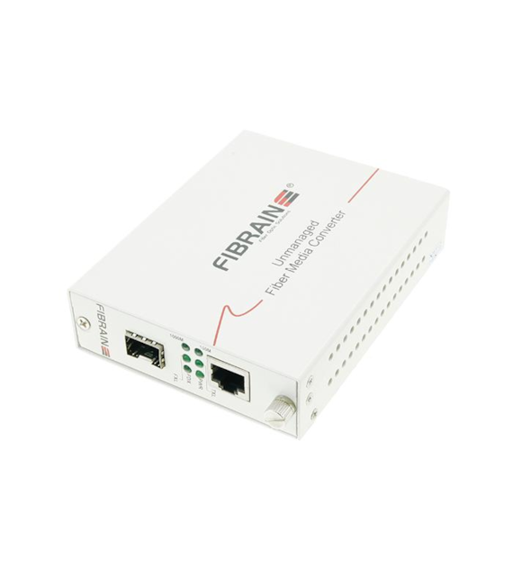 FIBRAIN Media Konwerter na wkładkę SFP 1x 10/100/1000 RJ45 z auto-negocjacją