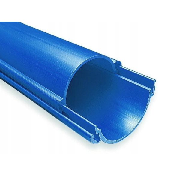 Rura HDPE dzielona fi 56 mm kolor niebieski, odcinek 3m