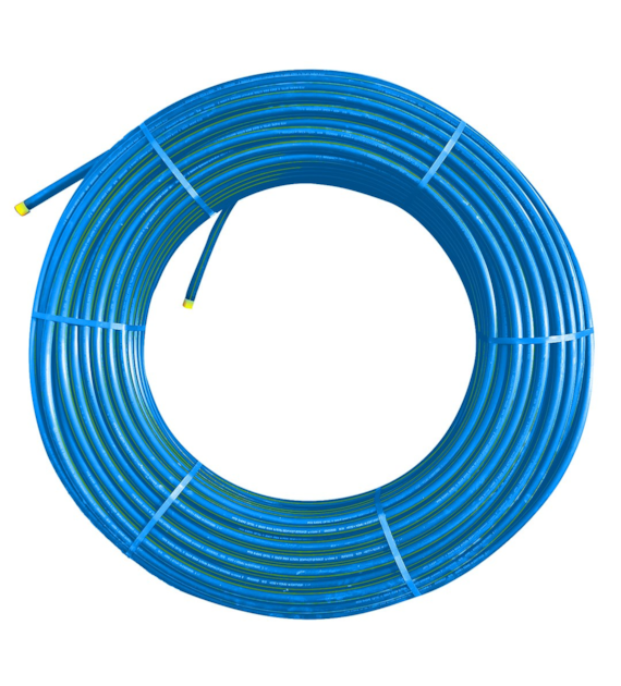 Rura RHDPEwp-DL fi 40mm niebieska z zielonym paskiem krążek 250m