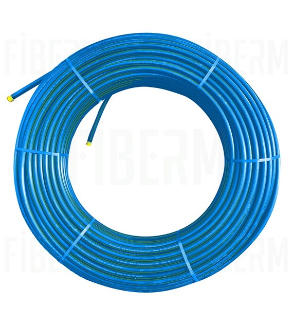 Tubería RHDPEwp-DL fi 40 mm azul con banda verde, rollo 250 m