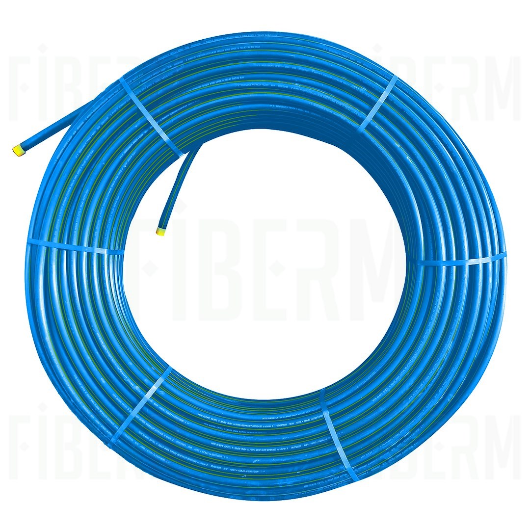 Tubo RHDPEwp-DL fi 40 mm blu con fascia verde, bobina 250 m