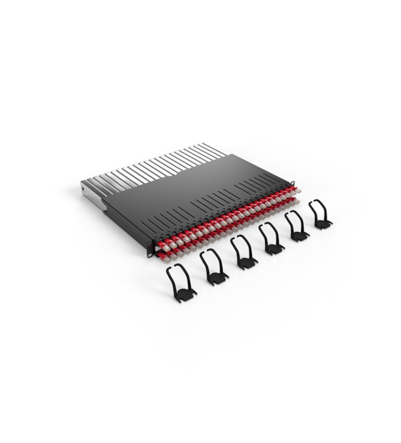 PATCHBOX® 365 zestaw 24 kaset Cat.6a (STP, Czerwony, 0.8m / 8RU)