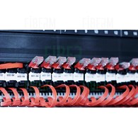 PATCHBOX® 365 set de 24 casetes Cat.6a (STP, rojos, 0,8 m / 8RU)