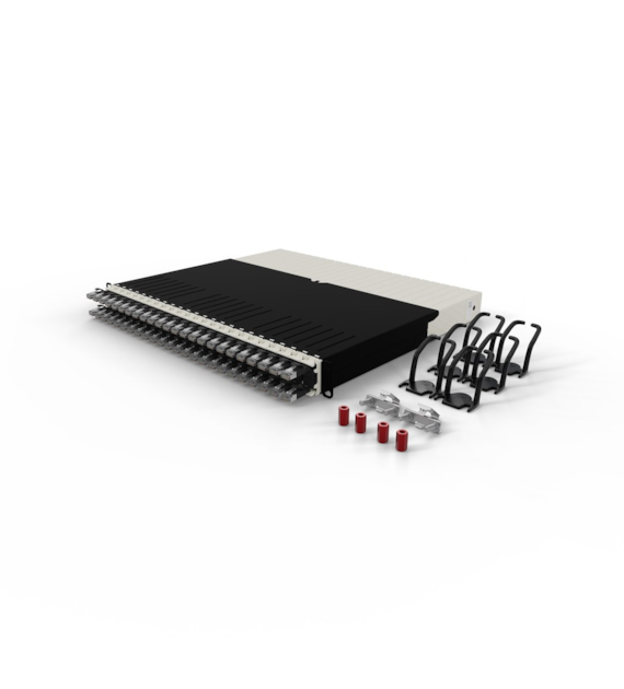 PATCHBOX® ONE zestaw 24 kaset Cat.6a (STP, Czarny, 1.8m / 30RU)