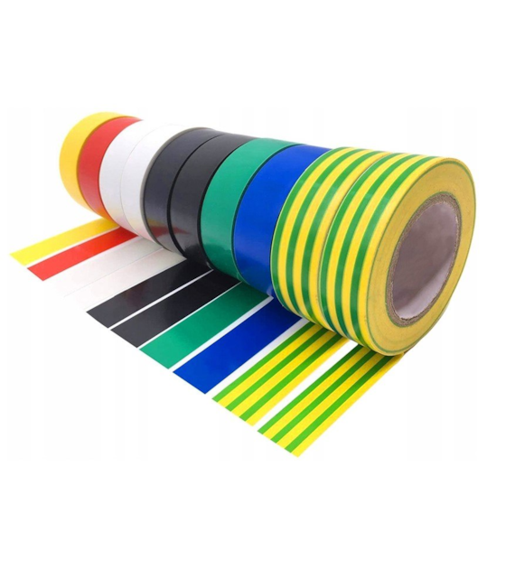 STALCO Taśma izolacyjna mix kolorów 10m 10 sztuk