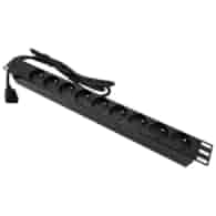 9-vtiščna UPS Podaljšek z Stikalom 3m, Ohišje iz Aluminija 19 