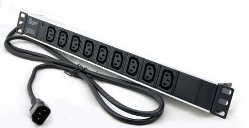 Listwa zasilająca UPS 9 portowa - C13 2m obudowa ALU 19`