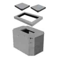 Studnia kablowa SK-2 Klasa A15 dwuelementowa / dwuczęściowa górnej + pokrywa pełna i wentylowana