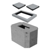 Studnia kablowa SK-2 Klasa A15 dwuelementowa / dwuczęściowa górnej + pokrywa pełna i wentylowana