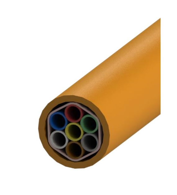 Wiązka / pakiet mikrorurek HDPE 7 x FI 10/8mm w rurze osłonownej 40mm do instalacji bezpośrednio w ziemi