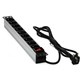 Regleta de 9 puertos 3m con Interruptor Aluminio RACK 19 