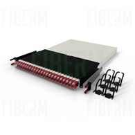 PATCHBOX® ONE zestaw 24 kaset Cat.6a (STP, Czerwony, 0.8m / 8RU)