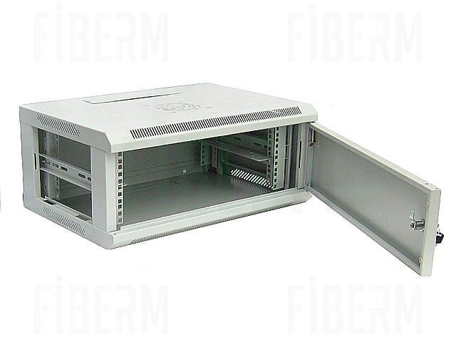 ipTIME 19  Rack Cabinet 12U Κρεμαστό Βάθος 400mm Γκρι Πόρτα Γυάλινη
