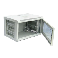 ipTIME Szafa RACK 19` wisząca 6U głębokość 400mm szara drzwi szklane