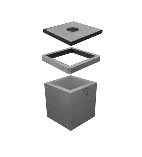 Studnia kablowa SK-1 Klasa D400 jednoelementowa/jednoczęściowa + rama + pokrywa wentylowana