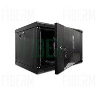 FIBERM Szafa RACK 19'' stojąca 22U szer/głęb 600/800mm czarna drzwi szklane + panel wentylatorów x2 + termostat