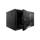 FIBERM Szafa RACK 19'' stojąca 22U szer/głęb 600/800mm czarna drzwi szklane + panel wentylatorów x2 + termostat