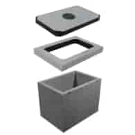 Studnia kablowa SKR-1 dwuelementowa / dwuczęściowa Klasa B125 + rama + pokrywa pełna+ pokrywa wentylowana