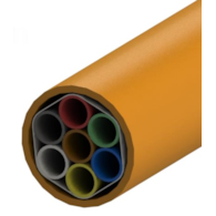 Wiązka / pakiet mikrorurek HDPE 7 x FI 12/10mm w rurze osłonowej 50mm do instalacji bezpośrednio w ziemi