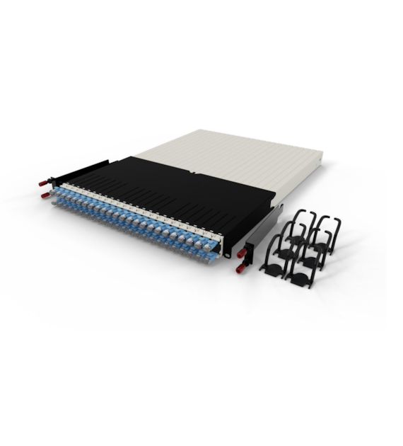 PATCHBOX® ONE zestaw 24 kaset Cat.6a (STP, Niebieski, 1.8m / 30RU)