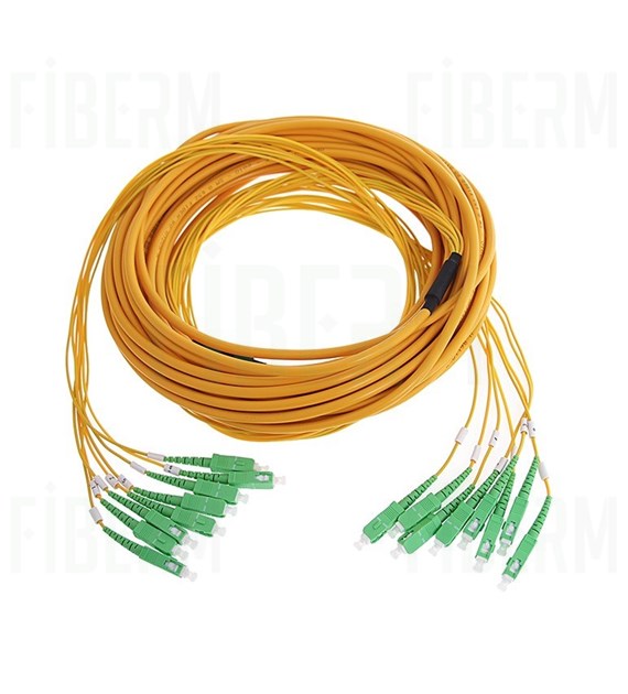 FIBERM Multipatchcord 48x SCA/APC - 48x SC/APC 10m Single mode włókno G652D