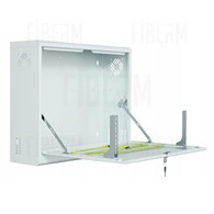 FIBERM Szafa RACK wisząca 19` 2U głębokość 130mm pionowa biała,CCTV