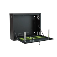 FIBERM Szafa RACK wisząca 19` 3U głębokość 180mm pionowa czarna, CCTV