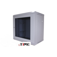 ipTIME Szafa RACK 19` wisząca 12U głębokość 400mm szara drzwi szklane