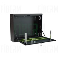 FIBERM Szafa RACK wisząca 19` 3U głębokość 130mm pionowa czarna, CCTV