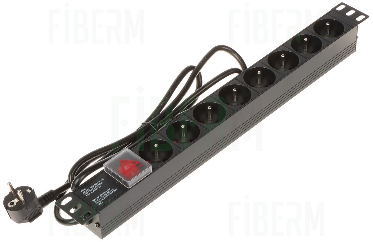 Listwa zasilająca Wtyk UPS C14 8 portowa 1,8m obudowa 19`