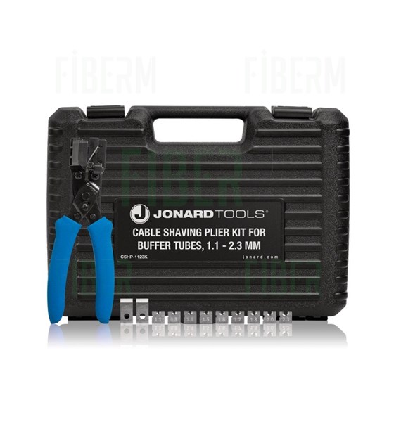 Cable Shaving Plier Kit for Buffer Tubes, 1.1 - 2.3 mm Jonard Tools CSHP-1123K