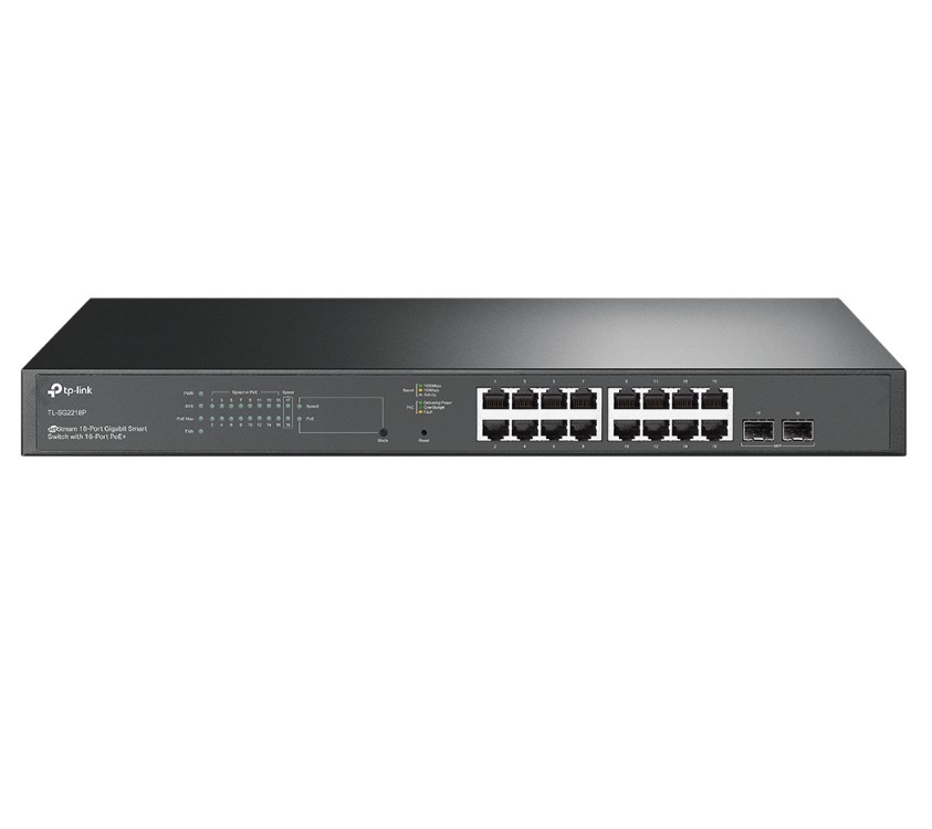 TP-LINK TL-SG2218P Switch zarządzalny PoE 16 x 10/100/1000, 2 x SFP