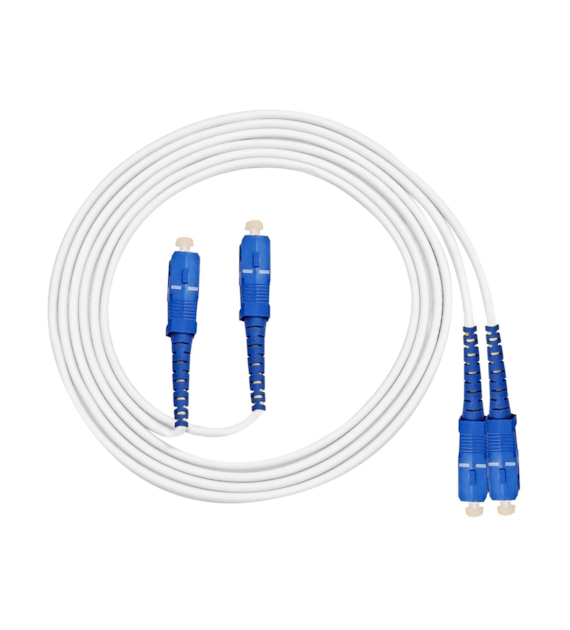 FIBERM Patchcord SC/UPC-SC/UPC 2m Single Mode Duplex włókno G657A 2,0mm PVC