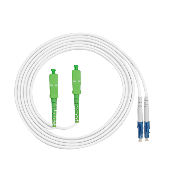 FIBERM Patchcord SC/APC-LC/UPC 1m Single Mode Duplex włókno G657A 2,0mm PVC