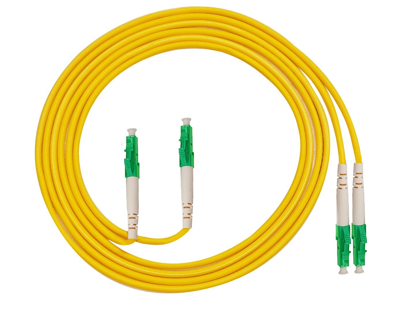 FIBERM Patchcord LC/APC-LC/APC 3m Single Mode Duplex włókno G652D 3,0mm PVC