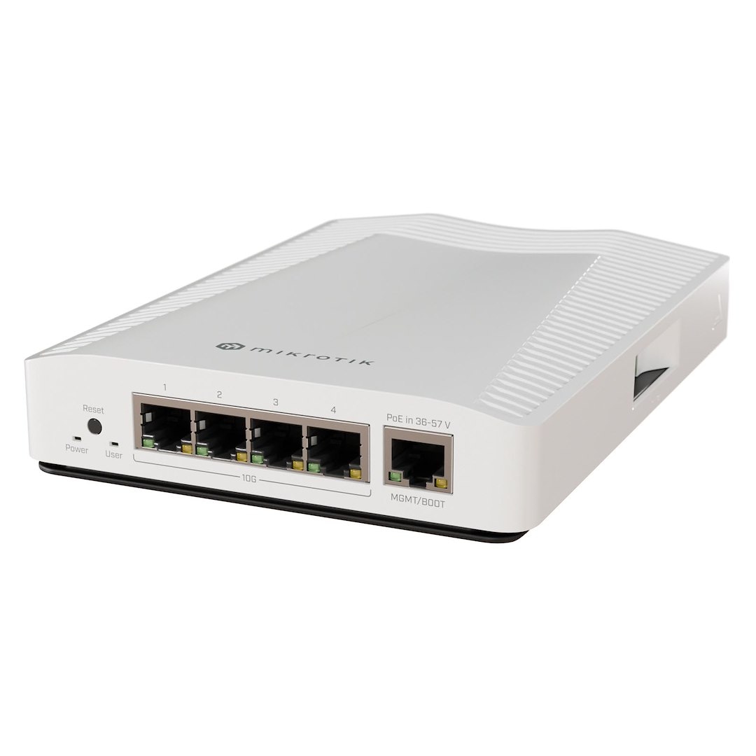MikroTik CRS304-4XG-IN switch 4x 10GE, 1x 1GE, PoE IN